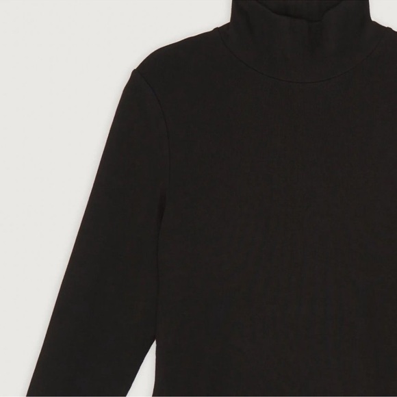 OAK + FORT Black Mock Neck Long Sleeve Knit Dress - Picture 5 of 5